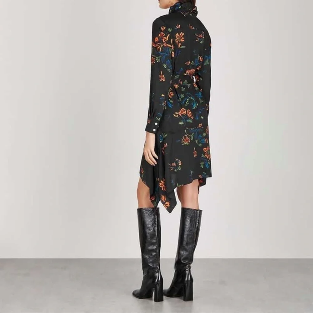 TORY BURCH Women Asymmetrical Hem Floral Cora Dress Size 0